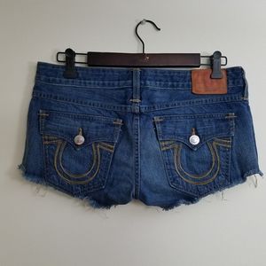 True Religion cut-off shorts